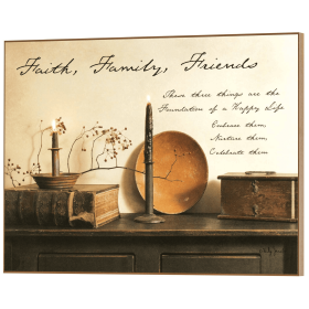 Faith Family Friends Wall Plaque