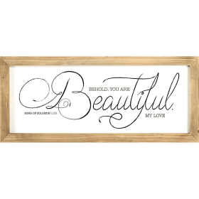 Behold You Are Beautiful Song Wall Plaque