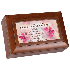Petite Music Box Congratulations Behind