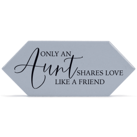Tabletop Tile Only Aunt Shares Love Grey