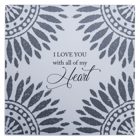 Tabletop Tile I Love You With All Cream