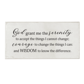 Wall Tile Serenity Prayer White