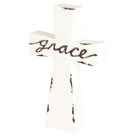 Tabletop Cross Grace Enamel-look