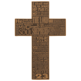 Psalm 23 Wall Cross Resin