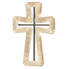 Wall Cross Stone Finish Resin Metal