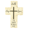 Wall Cross Faith Hope Love Resin