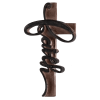 Wall Cross Brown Faith Resin