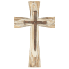 Wood Wall Cross With Nails Resin 19.5In