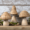 Wicker Mushroom Decor
