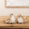 Carved Leaf Bird Figurine