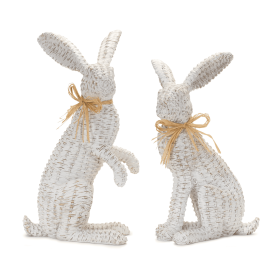 Wicker Rabbit Statue
