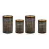 Abstract Punched Metal Candle Holder