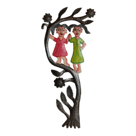 Painted Two Girls in Tree