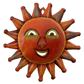 Painted Multi-color Dot Sun