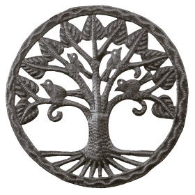 Tree and 4 Birds with Border