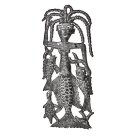 Mermaid with Turtle and Fish