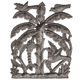Palm with 3 Birds