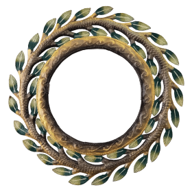 Small Painted Garland Mirror
