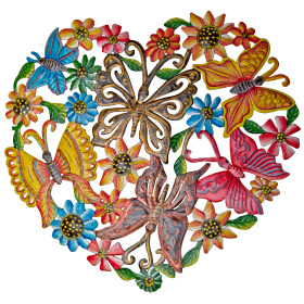 Painted Butterfly Heart