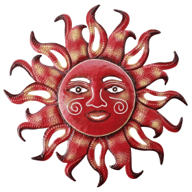 Painted Red Flare Sun