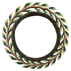 Painted Garland Mirror