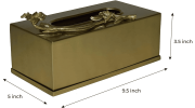 Gold Rectangular Tissue Box Cover