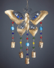 Butterfly Chime Colored Glass Brass Bells