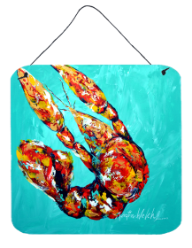 Crawfish Electric Claw Aqua Green Wall or Door Hanging Prints