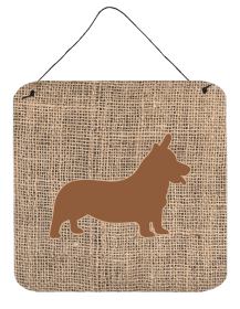 Corgi Burlap and Brown BB1069 Wall or Door Hanging Prints