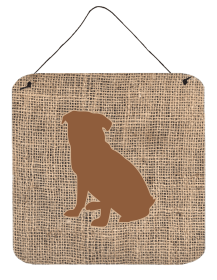 Pug Burlap and Brown BB1084 Wall or Door Hanging Prints