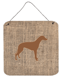 Greyhound Burlap and Brown BB1086 Wall or Door Hanging Prints