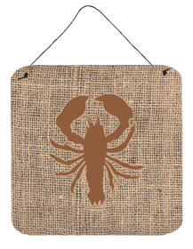 Lobster Burlap and Brown BB1015 Wall or Door Hanging Prints