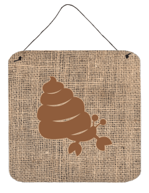 Hermit Crab Burlap and Brown BB1092 Wall or Door Hanging Prints