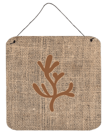 Coral Burlap and Brown BB1103 Wall or Door Hanging Prints