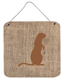 Meerkat Burlap and Brown BB1118 Wall or Door Hanging Prints