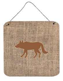 Wolf Burlap and Brown BB1123 Wall or Door Hanging Prints