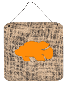Fish - Tropical Fish Burlap and Orange BB1013 Wall or Door Hanging Prints