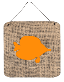 Fish - Tang Fish Burlap and Orange BB1023 Wall or Door Hanging Prints