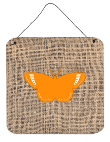 Butterfly Burlap and Orange BB1029 Wall or Door Hanging Prints
