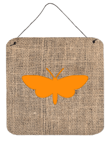 Moth Burlap and Orange BB1059 Wall or Door Hanging Prints