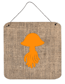 Jellyfish Burlap and Orange BB1089 Wall or Door Hanging Prints