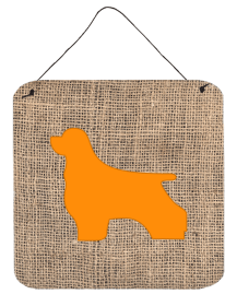 Cocker Spaniel Burlap and Orange BB1075 Wall or Door Hanging Prints