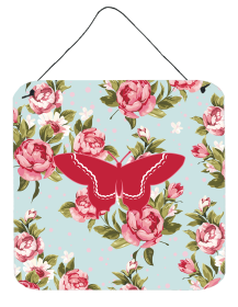 Butterfly Shabby Chic Blue Roses BB1030 Wall or Door Hanging Prints