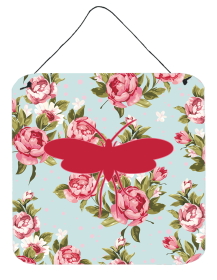 Moth Shabby Chic Blue Roses BB1058 Wall or Door Hanging Prints