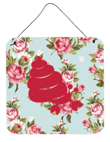 Hermit Crab Shabby Chic Blue Roses BB1092 Wall or Door Hanging Prints