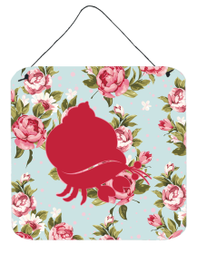 Hermit Crab Shabby Chic Blue Roses BB1102 Wall or Door Hanging Prints