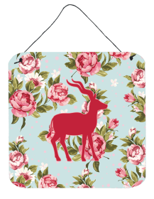 Deer Shabby Chic Blue Roses BB1121 Wall or Door Hanging Prints