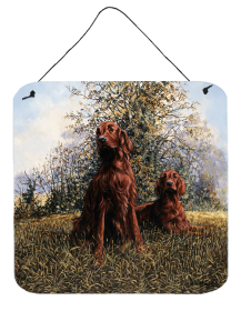 Red Irish Setters by Michael Herring Wall or Door Hanging Prints