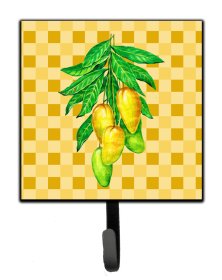 Mangos on Branch on Basketweave Basketweave / Food Themed Leash or Key Holder