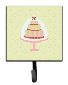 Decorated Cake on Green Cake Design Leash or Key Holder